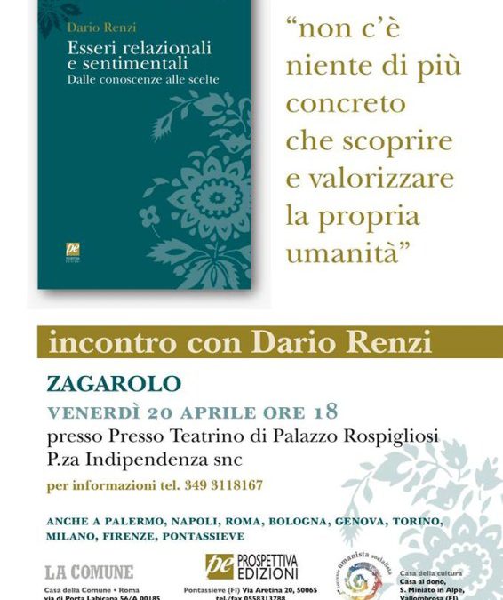 Presentazione “Esseri relazionali e sentimentali – Dalle conoscenze alle scelte”