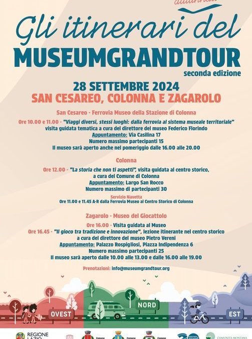 Gli Itinerari del MuseumGrandTour: Sabato 28 Settembre al Museo del Giocattolo di Zagarolo