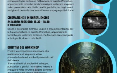 WORKSHOP SU UNREAL ENGINE AL FABLAB DI ZAGAROLO: UN’OCCASIONE IMPERDIBILE PER GLI APPASSIONATI DI CINEMATICHE E AMBIENTAZIONI DIGITALI